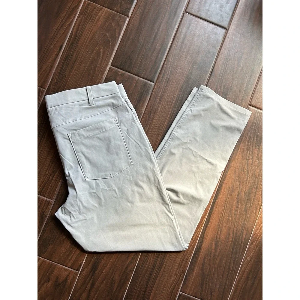 FLX Premium Pants Mens 36x30 Grey Slim Fit Straight  Performance Chino K-4
